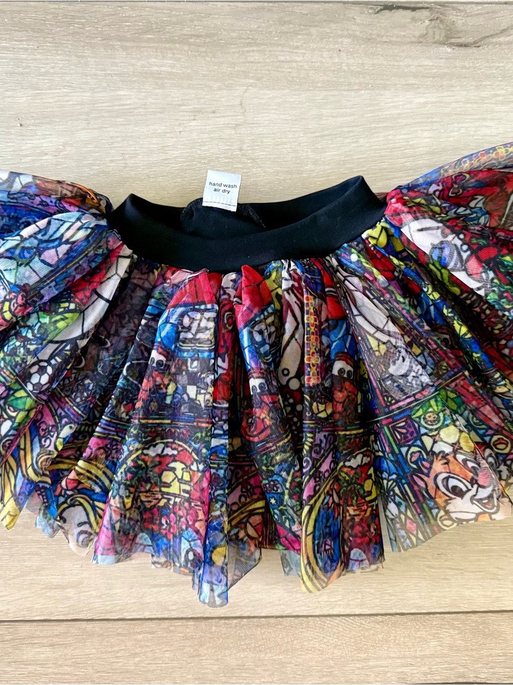 WILD RICH KIDS Colorful Stained Glass Print Tulle Skirt
